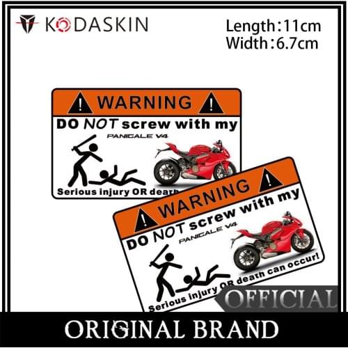 KODASKIN 2 Pieces Warning Do Not Screw Sticker Decal for Ducati PANIGALE V4