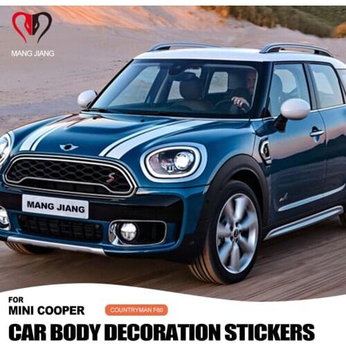 Engine Cover+Trunk Line Car Body Sticker Film cover Decals for Mini Copper F60 F 60 Countryman Decorative Sticker Accessories