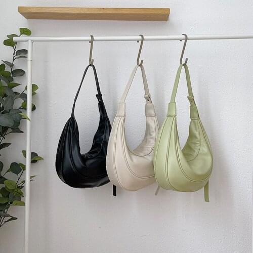 Summer new style bags, womens bags, soft-faced shoulder bags, fashion messenger bags, large-capacity stitching dumpling bags