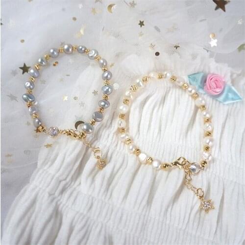 Lolita Natural Freshwater Irregular Pearl Elegant Bracelet Women Wedding Jewelry Gift D854
