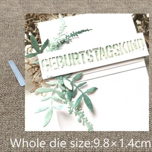 New Design Craft Metal Cutting Die German birthday boy decoration scrapbook die cuts Album Paper Card Craft Embossing die cuts