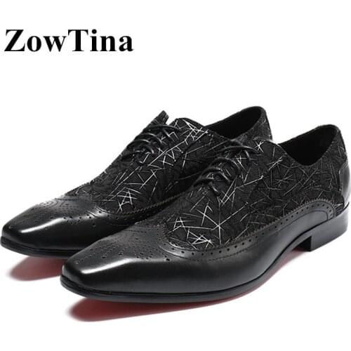 Men Black Genuine Leather Oxford Shoes Square Toe Formal Dress Business Shoes Man Vintage Design Chaussue Homme Sapato Masculino