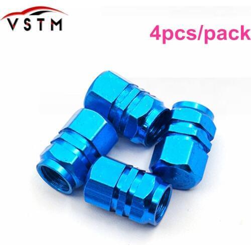 2018 Newest 4pcs/pack Theftproof Aluminum Car Wheel Tires Valves Tyre Stem Air Caps Airtight Cover