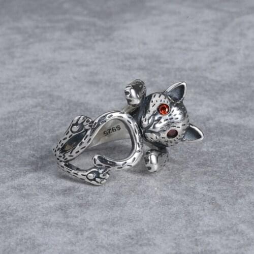 New cat ring in 925 Sterling Silver for men and women