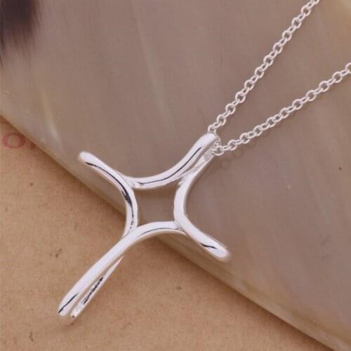 Wholesale High quality silver plated Fashion jewelry chains necklace pendant WN-288