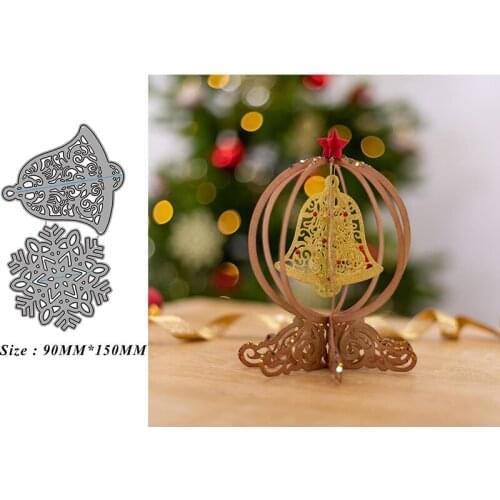 Christmas Bells and Snowflakes Metal Cutting Dies Stencil Scrapbooking Embossing 2021 New Christmas Craft Dies Diy Molds