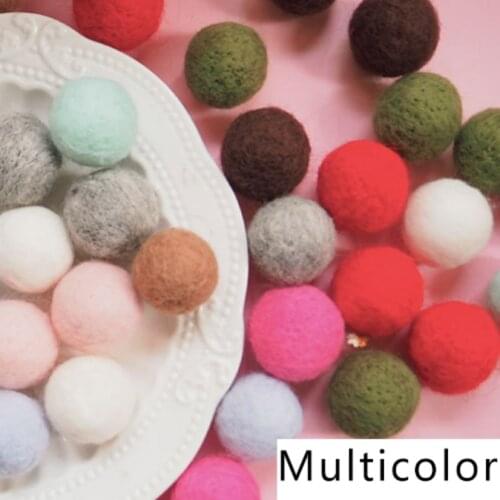 10pcs 2cm Felt Pompom Balls DIY Craft Handmade Wool Ball Accessories for Sewing Kids Room Hanging Mixed Color Home Decoration