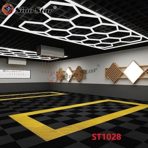 ST1028 Auto Repair auto workshop design LED Lighting For Automotive Maintenance hexagonal garage workshop equipment