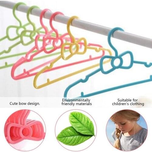 Children Hangers Retractable Thicken Clothing Racks Portable Plastic Durable Kids Shelf Cartoon Drying Non-slip Coats Display