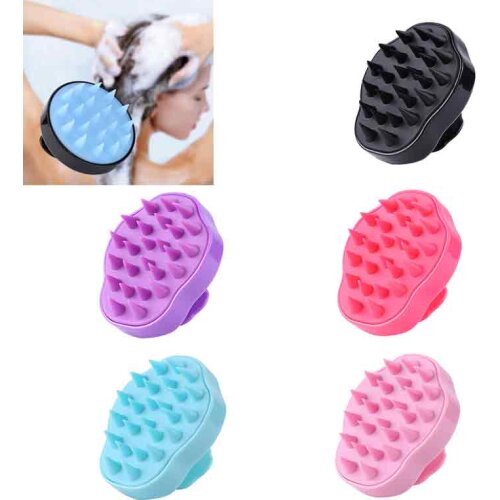 1 Pcs Silicone Head Body Scalp Massage Brush Comb Shampoo Hair Washing Comb Shower Brush Bath Spa Slimming Massage Brush