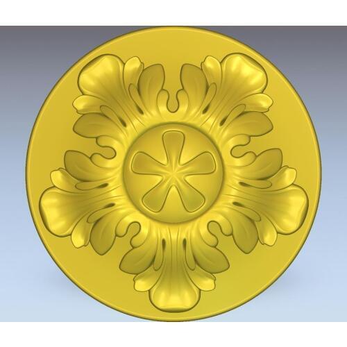 3d model relief for cnc in STL file format rosette_13