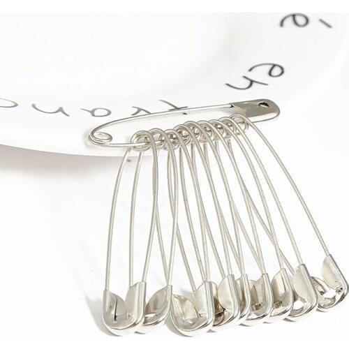 50pcs Safety Pins High Quality Large Safety DIY Sewing Tools Accessory Silver Metal Needles Pin Small Brooch Apparel Accessories