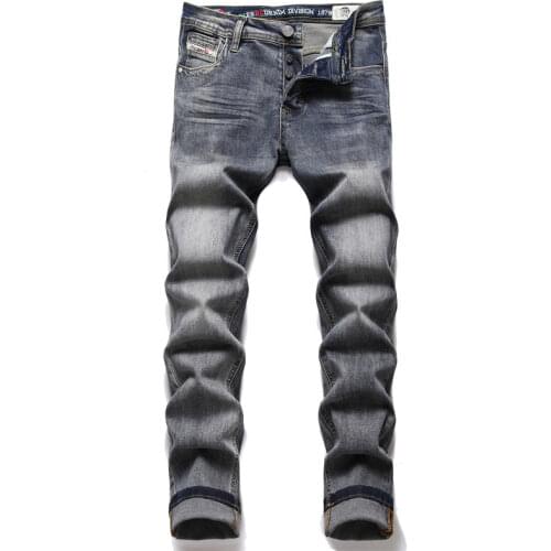 European men dsq Italy famous brand jeans pants Men slim jeans zipper straight jeans pants gentleman black hole jeans for men
