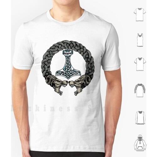 Troth Ring T Shirt DIY Cotton Big Size S-6xl Viking Valhalla Vikings Odin Oden Norse Knotwork Scandinavian Hammer Mjolnir