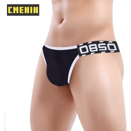 Cotton Underpants Gay Men Sexy Mans Underwear Thong Men Jockstrap Low waist Mens Thongs And G strings Top BS3109