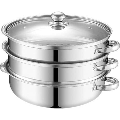 5 Layers Stainless Steel Thick Steamer Pot Soup Steam Pot Universal Cooking Pots for Induction Cooker Gas Stove steam pot