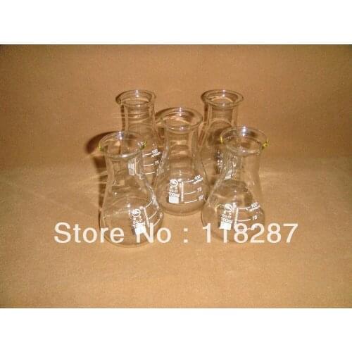 100ML conical flask,flask,lab glassware,5pcs/lot