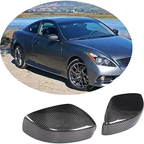 Car Carbon Fiber Side Rearview Mirror Cover Caps Exterior Accessories for Infiniti G25 G35 G37 2008-2013