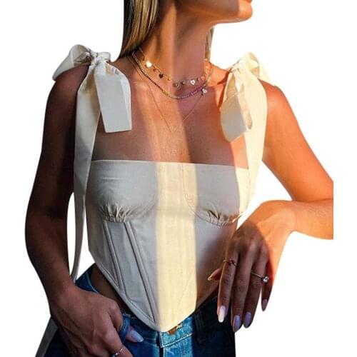 Tanks Women Sexy Leisure elegance Fashion Sleeveless Solid Color Fishbone Strap Camisole Vest Tank Top Womens Clothing 2021