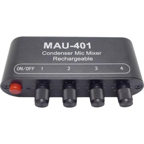 Electret Microphone Amplifier Sound Card Condenser Microphone Expansion Four-way Input Four-in-one Mixed Output