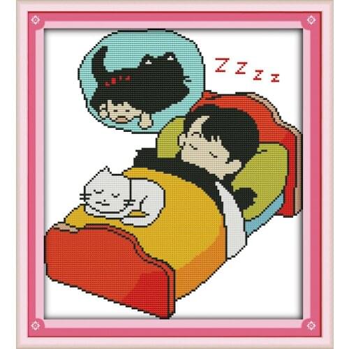 Dream cross stitch kit aida 14ct 11ct count printed canvas stitches embroidery DIY handmade needlework