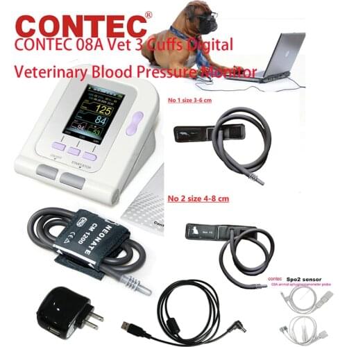 The new contec08a veterinary sphygmomanometer PC software can be equipped with blood oxygen function probe