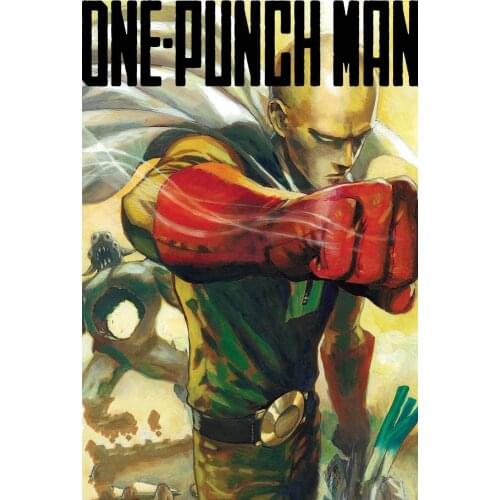 One Punch Man Japanese Anime 3 Silk Fabric Wall Poster Art Decor Sticker Bright