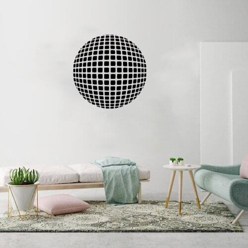 Optic Illusion Wall Sticker Geometrical Round Shape Wall Decal Geometric Wall Sticker For Livingroom Hotel Decor DW10021