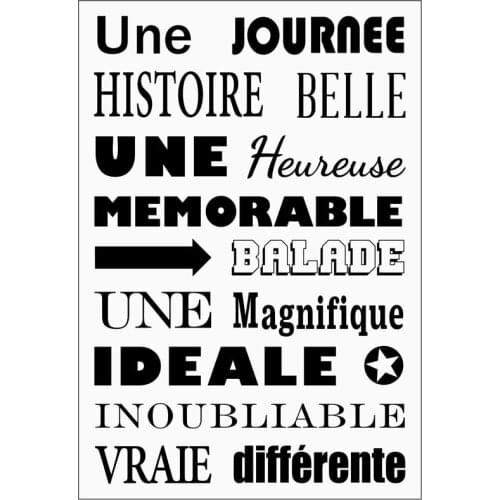 French Word Rubber Silicone Clear Stamps for Scrapbooking Tampons Transparents Seal Background Stamp Card Making Diy