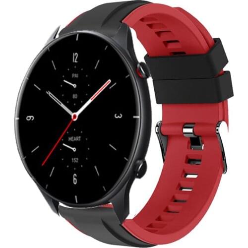 Double Color Strap For Xiaomi Huami Amazfit GTR 2E/2 47MM Smart Watch Band Silicone Sport Wristbands For Amazfit Stratos 3 2/2S