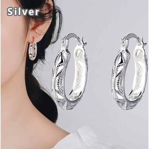 Europe and America exaggerated plated 925 silver earrings creative flower earrings earrings ear buckle ear jewelry wholesale