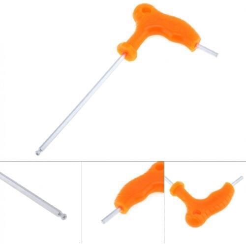 3mm 4mm 5mm 6mm 8mm T Handle Crutch Hex Allen Wrench Hexagon Key Wrench Hand Tool Spanner with Ball Head and Plastic Handle