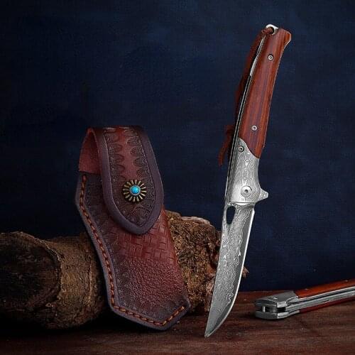 Homir Damascus VG10 steel folding knife sharp tactical knife self-defense knife survival knife pocket knifes knives folding