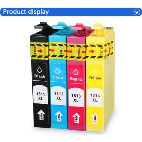 4PK T1811-4 Compatible Ink Cartridge For Epson XP-30 XP-102 XP-202 XP-205 XP-212 XP-215 XP-225