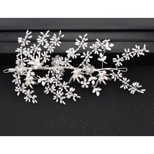 Wedding Hair pins Hair Accessories Bridal Headpiece Women Back Decorative Hair pin Silver color Pearl Crystal Women Hair Jewelry