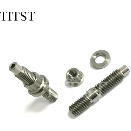 TITST Titanium Exhaust Manifold Stud M8 Titanium Alloy Gr5 Exhaust Manifold Stud Set （ One Lot = 2 SETS) )