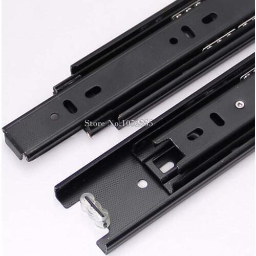 Brand New 1Pair=2PCS Portable 3 Fold Telescopic Drawer Runner Slides Rails Smoothly and Mute Cabinet Hardware