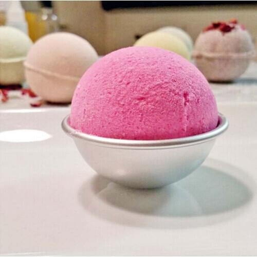 2Pcs/pack Bath Bomb Cake Mold 3D Aluminum Alloy Ball Sphere Bath Bomb Mold Cake Baking Pastry Tool Mould Chocolate Mold