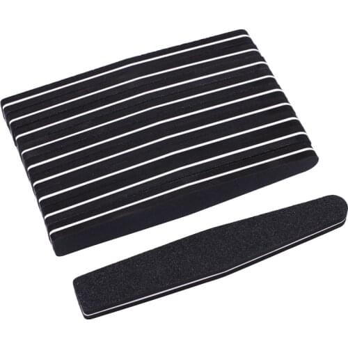 20Pcs Double Sided Sponge Nail Buffer Black Diamond Nail Art Files Washable Manicure Professional Finger Toenail Nail Care Tool