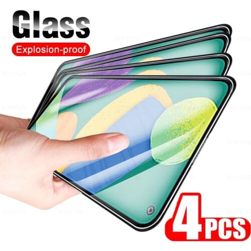 4Pcs Tempered Protector Glass For Samsung Galaxy F52 5G On Samsun F 52 6.6" SM-E5260 Transparent Safety Phone Screen Cover Film
