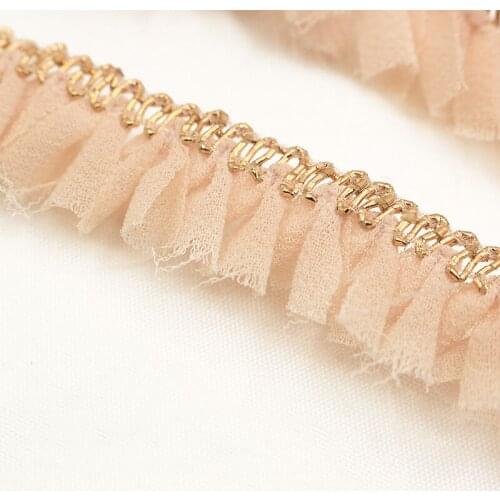 5 Yards 1.5CM Filigree Chiffon Fringe Lace Wedding Dress Curtains DIY Handmade Accessories Childrens Wear Accessories