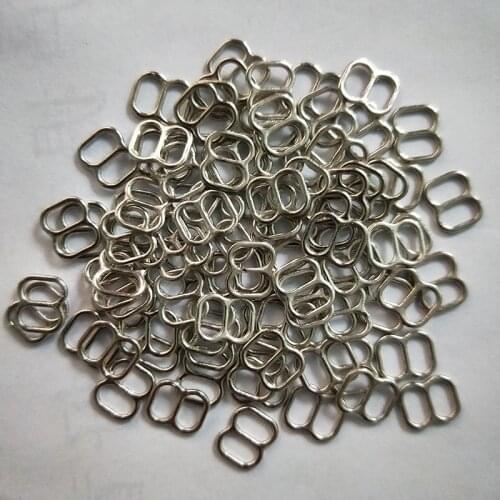 500Pcs Nylon Bra Strap Adjustment Rings/Sliders/Hook Fig 8 Lingerie Adjuster Sewing Crafts 6mm