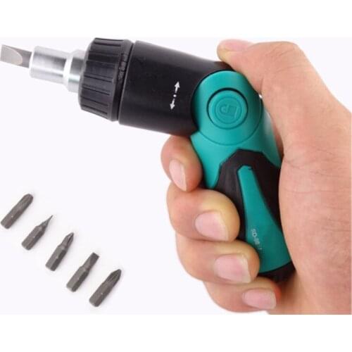 6 in 1 Folding Multifunctional Non-Slip Ratchet Screwdriver Set Hand Tools Repair Tool