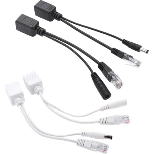 POE Adapter cable Injector Splitter Kit Tape Screened Passive Power Over Ethernet12-48v Synthesizer Separator Combiner