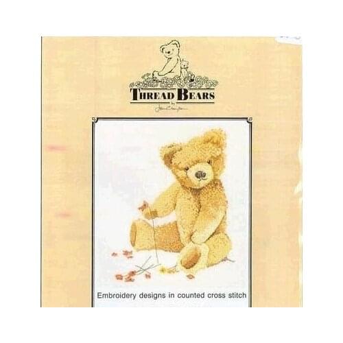 FREE delivery hot selling Top Quality beautiful counted cross stitch kit teddy bear and poppy flower