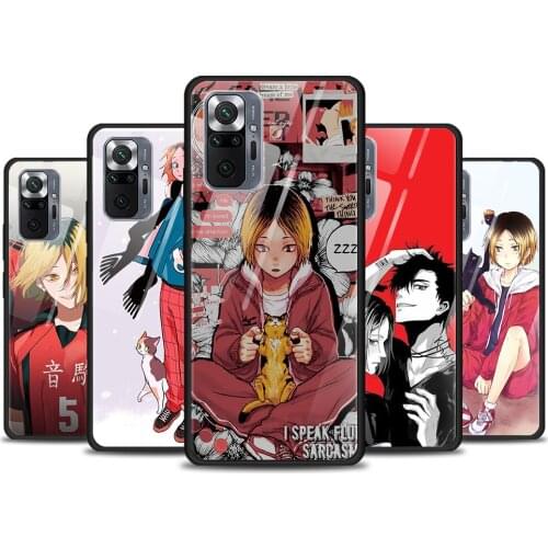 Kozume Kenma Haikyuu Anime Tempered Glass Cover For Xiaomi Redmi Note 10 10S 9 9T 9S 8T 8 9A 9C 8A 7 Pro Max Phone Case