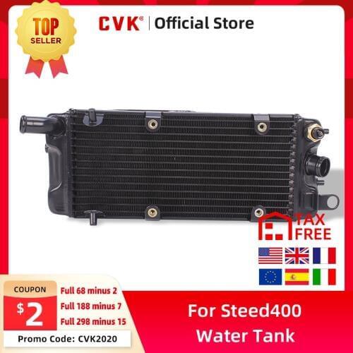 CVK Aluminium Radiator Cooler Cooling Water Tank for Honda Steed400 Steed600 XLV400 XLV600 XLV VT Steed 400 600 Shadow VT600