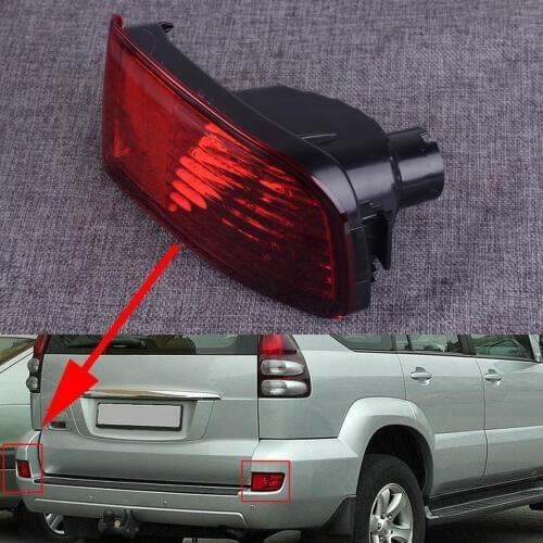 DWCX Red ABS Rear Left Bumper Fog Lamp Light Housing 8159160130 Fit for Toyota Land Cruiser Prado J120 2002 2003 2004-2008 2009