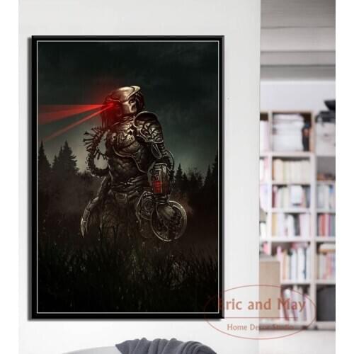 The Predator Hot Classic Horror Movie Art Painting Vintage Canvas Poster Wall Home Decor