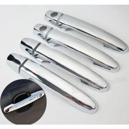 New Chrome Car Door Handle Cover Trim With Smart Key Hole For Toyota Camry 2002-2006 Yaris 2006-2010 Corolla 2003-2013